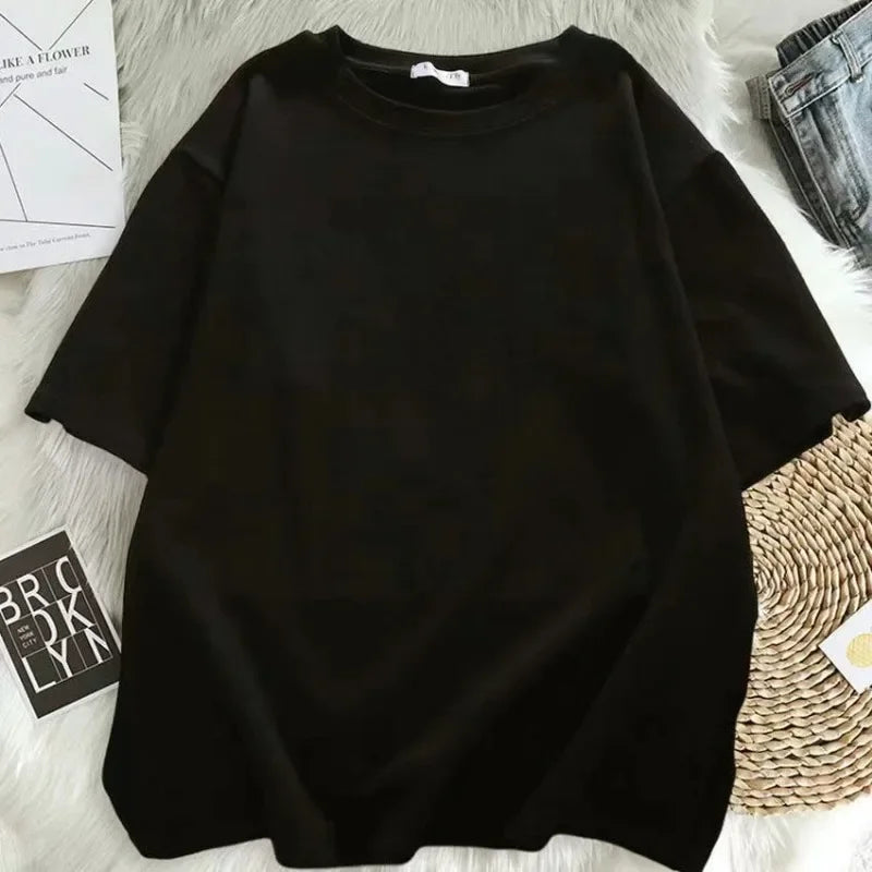 Genshin Impact Paimon Women T-shirt Emergency Food Short Sleeve Tee Shirt O-Neck Streetwear Harajuku Summer Unisex Clothing Tops