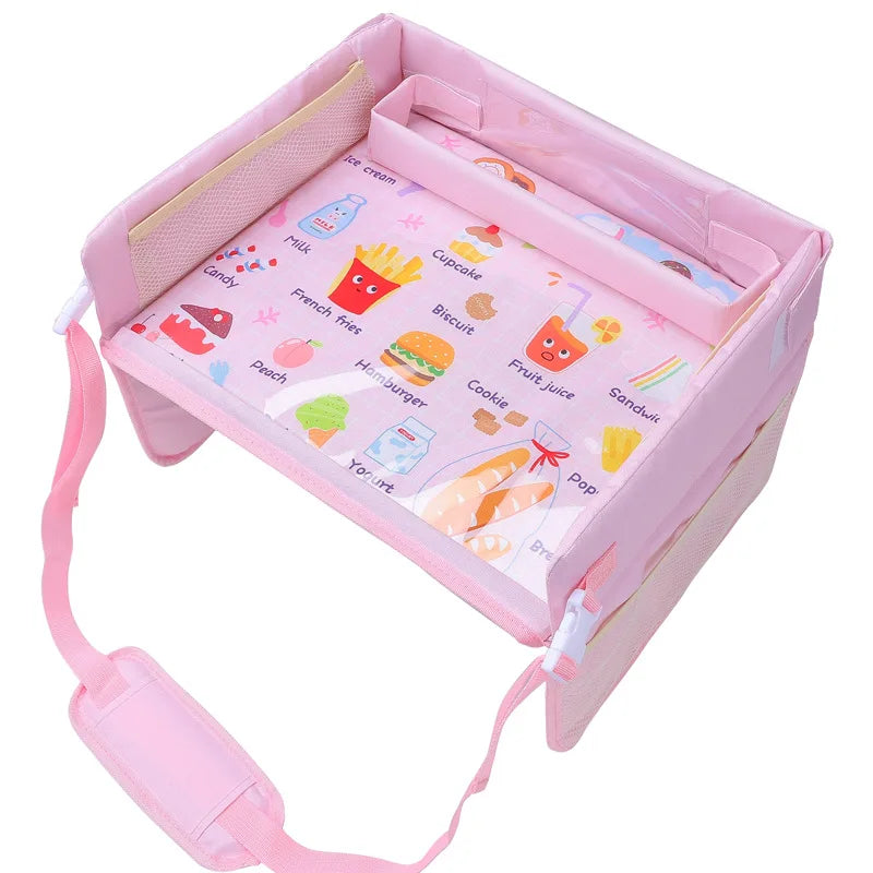 Kid Travel Tray for Toddler Car Seat Travel Tray for Kids, Children Travel Desk, Carseat Table Tray for Kid Road Trip Activities