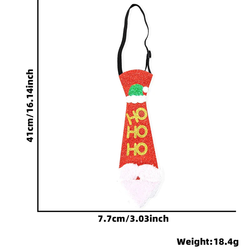1PC 2024 Christmas Neckties Cartoon Christmas Ties For Boy Girl Santa Claus Party Kids Costume Accessories Christmas Decoration