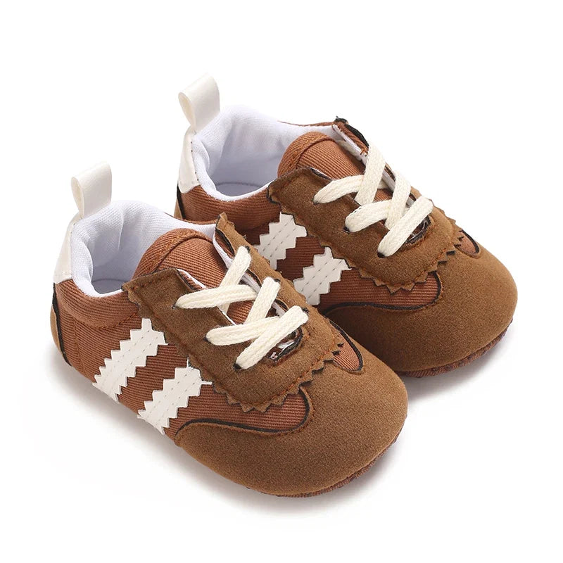 Fashion Color Blocking Lace Up Casual Shoes Spring And Autumn Baby Casual Shoes 0-18 Months Flat Shoes Baby Walking Shoes