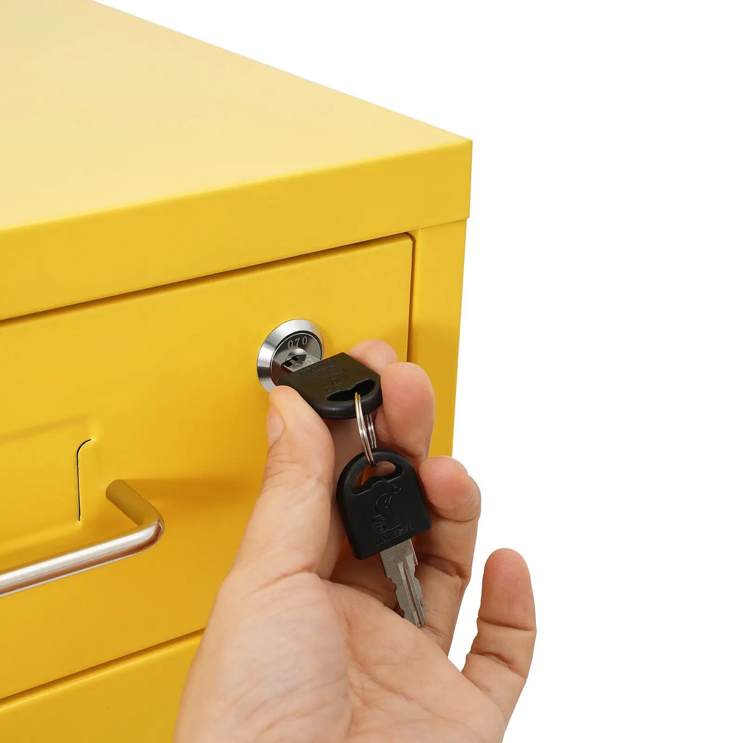Vertical File Cabinet with Lock 6-Drawer Metal Rolling Storage Cabinet Mobile Organizer.