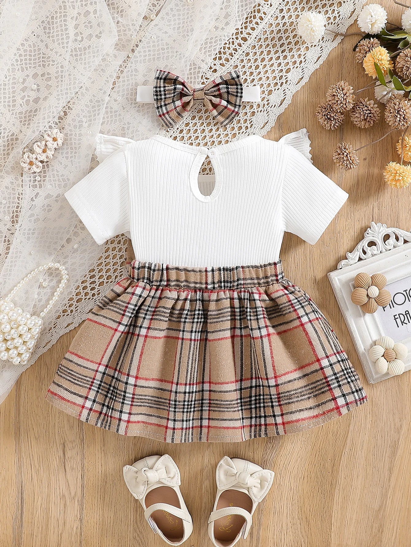 Baby Girl Summer Fashion Cute Casual Round Neck Ruffle Lace Decoration