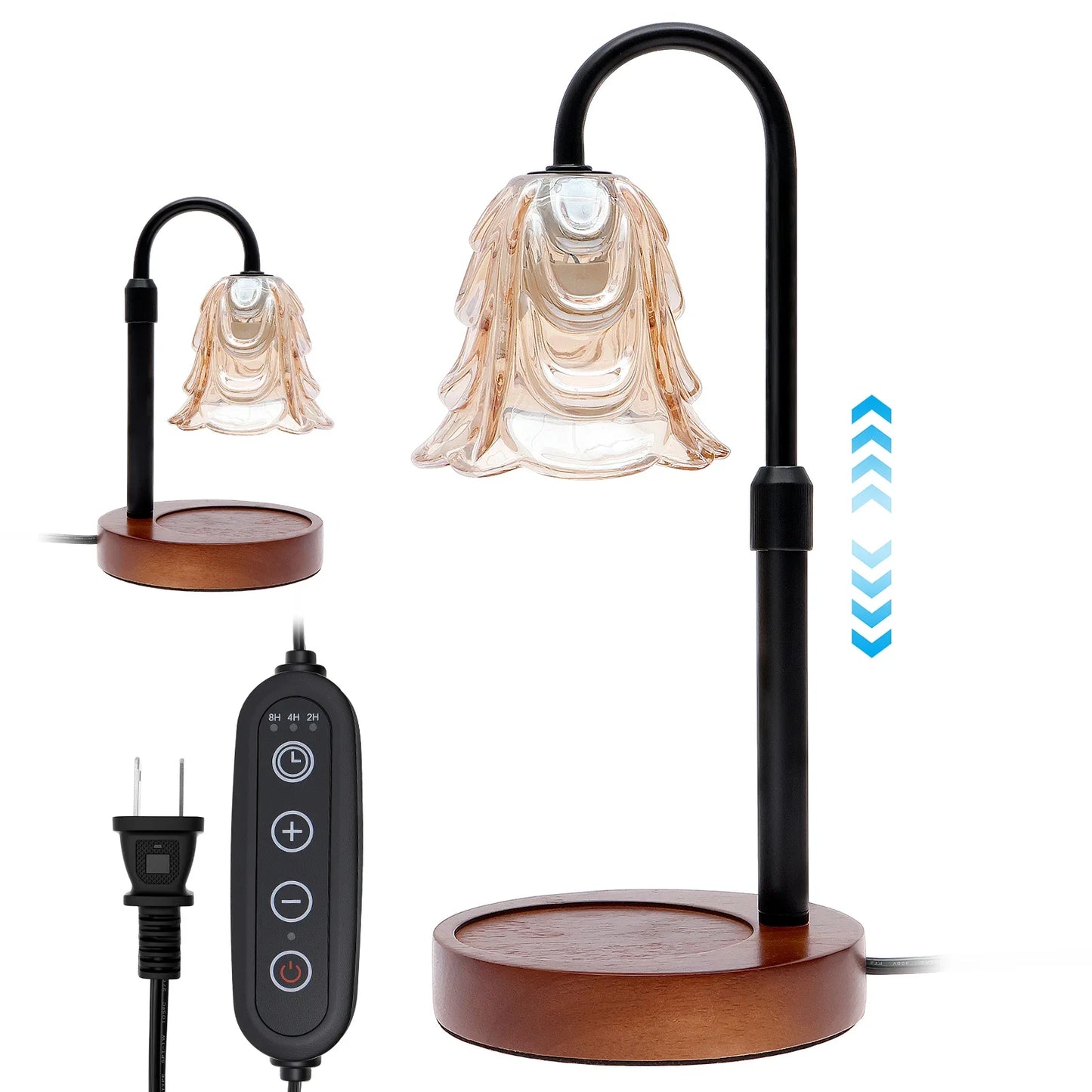 Candle Warmer Lamp with Timer 4 Speed Dimmable, Height Adjustable Base, New Home Decor.