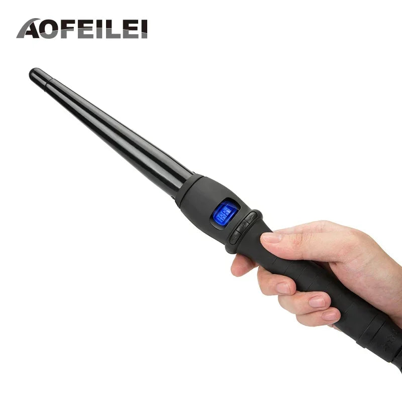 Aofeilei Ceramic Cone Hair Curling Iron Big Waver Electric Curl Hair