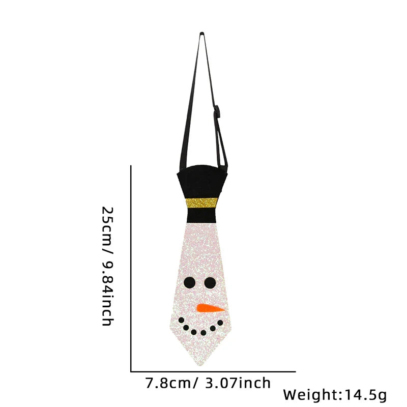 1PC 2024 Christmas Neckties Cartoon Christmas Ties For Boy Girl Santa Claus Party Kids Costume Accessories Christmas Decoration