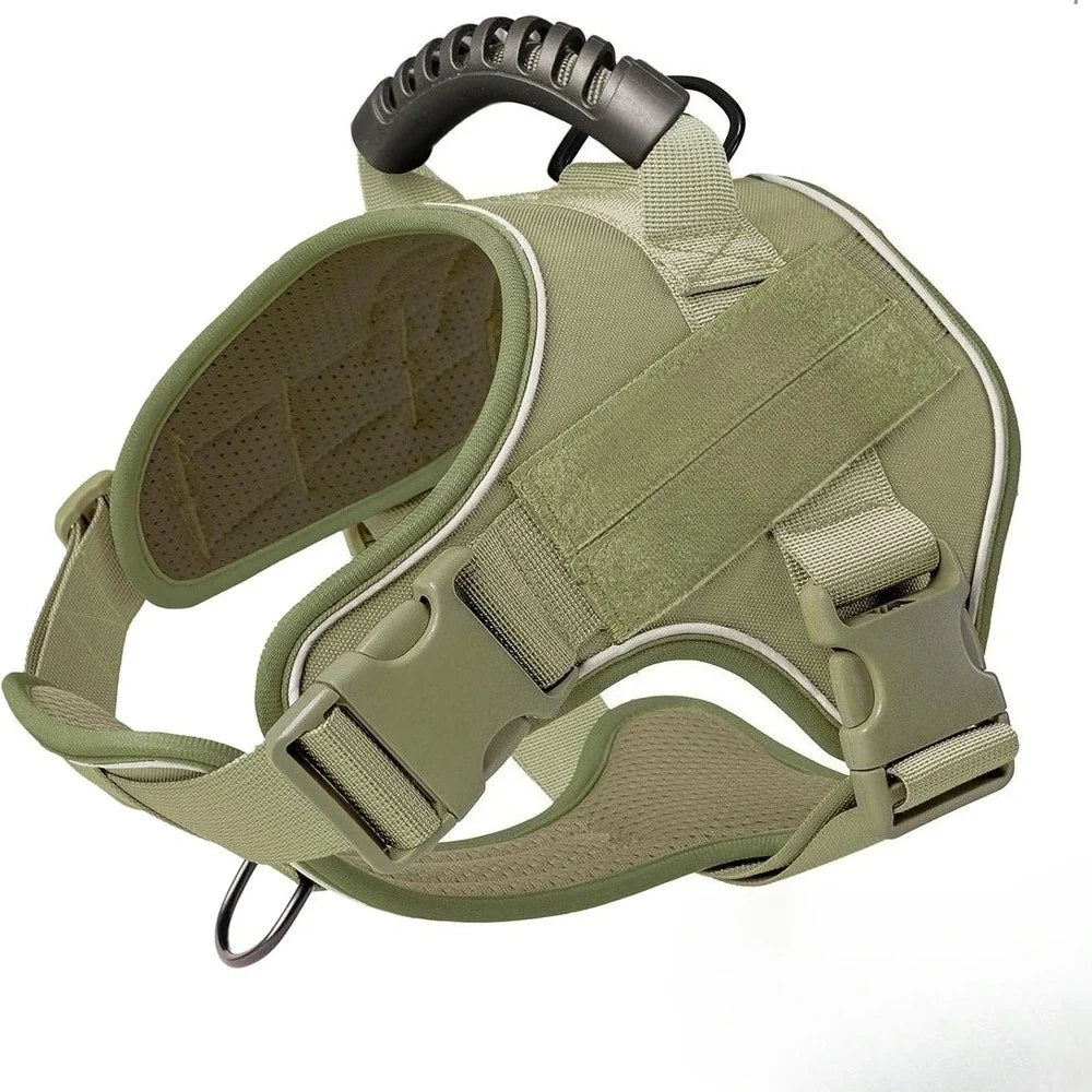 Explosion-Proof Tactical Dog Harness - Training and Outdoor Activity Vest for Doberman Pinschers and Small/Medium/Large Breeds