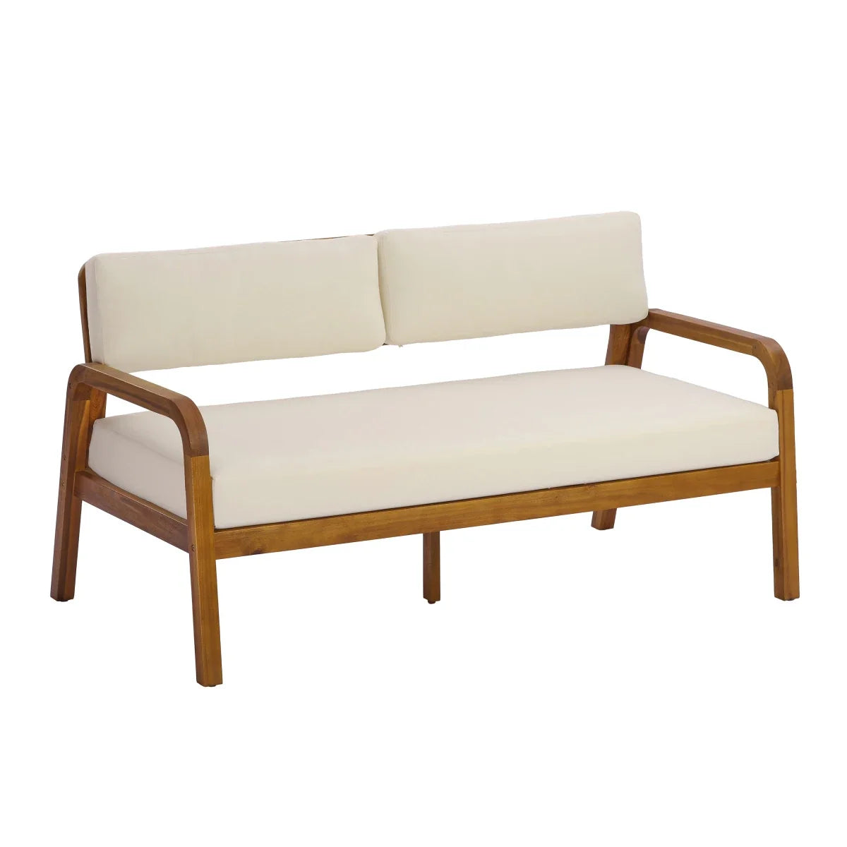 Christopher Knight Home ®   2-Pieces Outdoor Sofa Set with Cushions Outdoor Loveseat & Coffee Table Set,Teak
