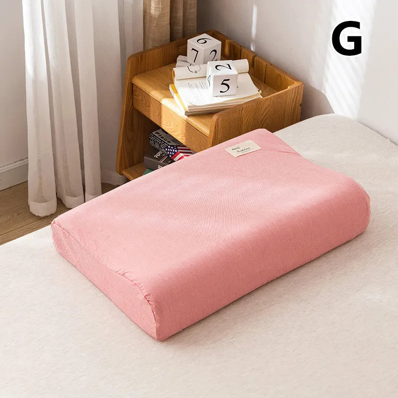 1PC Pillow Case Contour Memory Foam Rebound Latex Pillowcase Cotton Pillow Cover Zippered