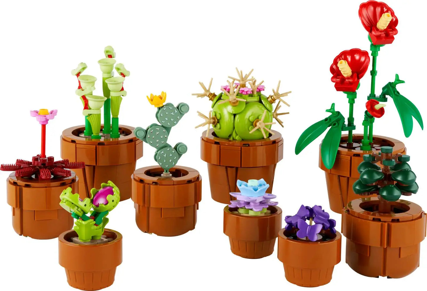 LEGO Icons Tiny Plants Building Set, Cactus Décor Gift for Flower-Lovers, Carnivorous, Tropical and Arid Flora, Botanical 10329