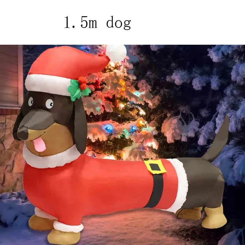 2023 LED Air Inflatable Santa Claus Snowman Elk Outdoor Garden Airblown New Year Christmas Decoration Gift For Kids Children Toy