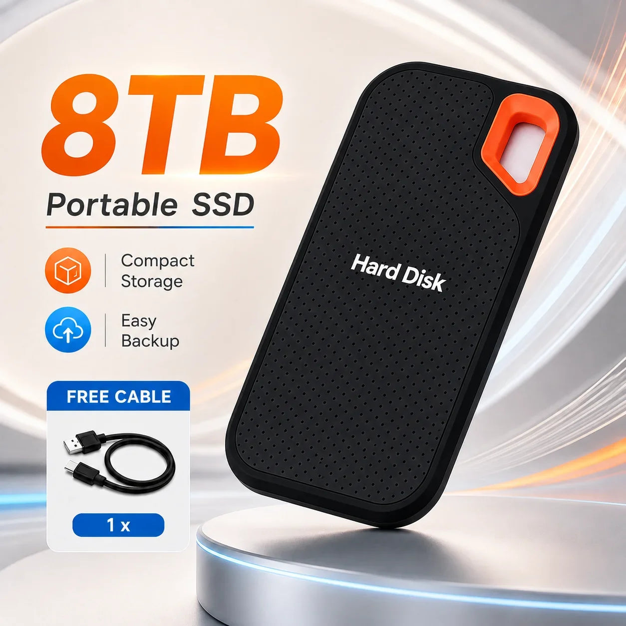 Original Hard Drive External Hard Disk 2TB Portable SSD USB-C Fast Storage Disk for Laptop Mac PC Phone Photo File Backup