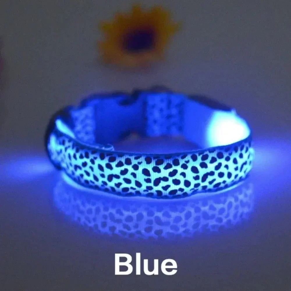 LED Leopard Dog Collar