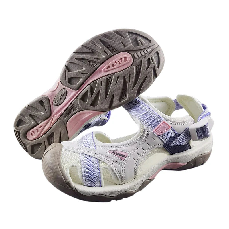 Summer Women's sandals sports flat bottomed beach shoes outdoor anti-skid soft bottomed river tracing shoes Baotou sandals