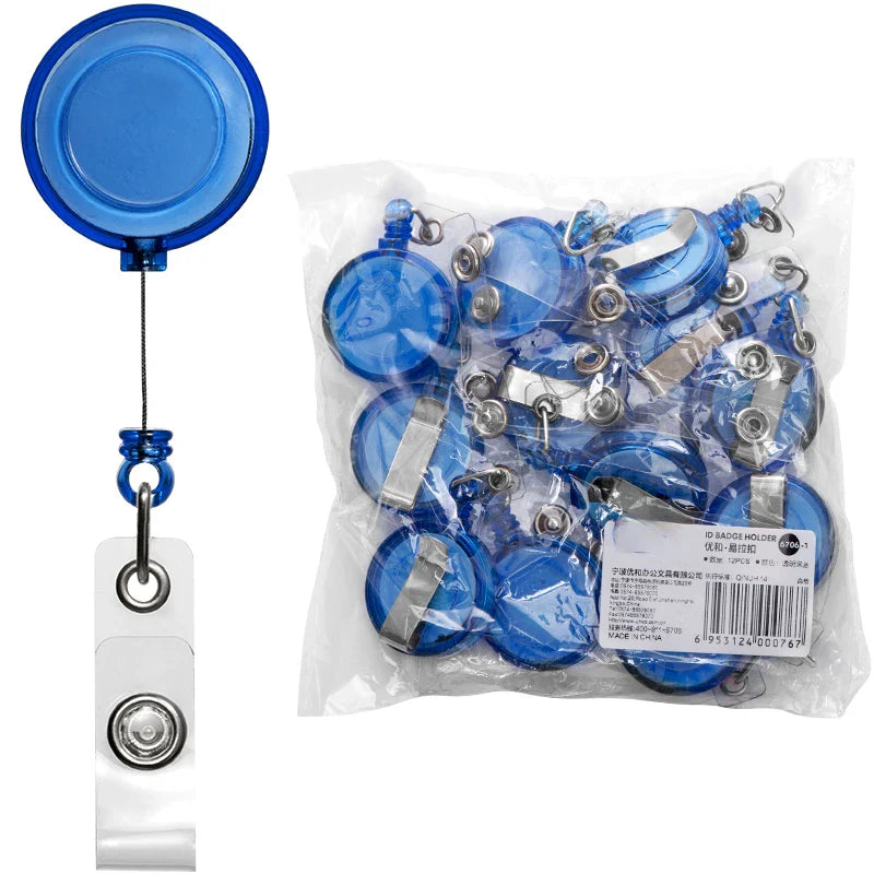10pcs Retractable Badge Holder Clips for Nurse ID Badge, Reel with Belt Clip Doctor ID Card Chain Clips School Student Office.