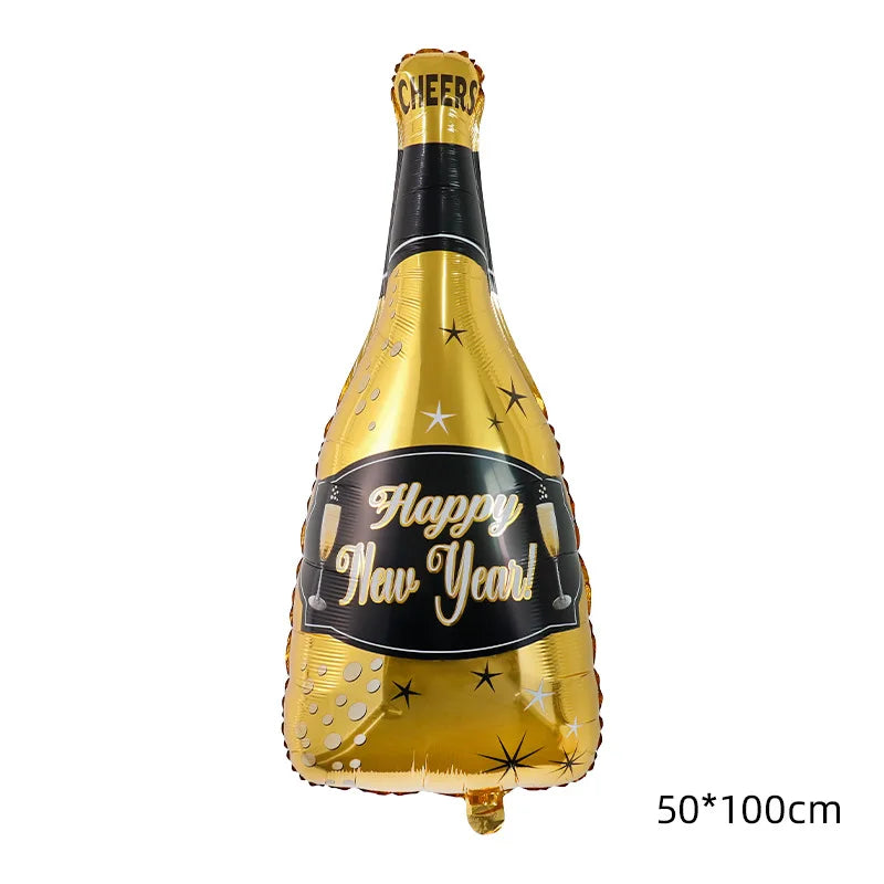 New Year 2024 number foil Balloon Hello 2024 New Year banner Balloon 2024 new year decor balloon Happy New Year Party Decoration