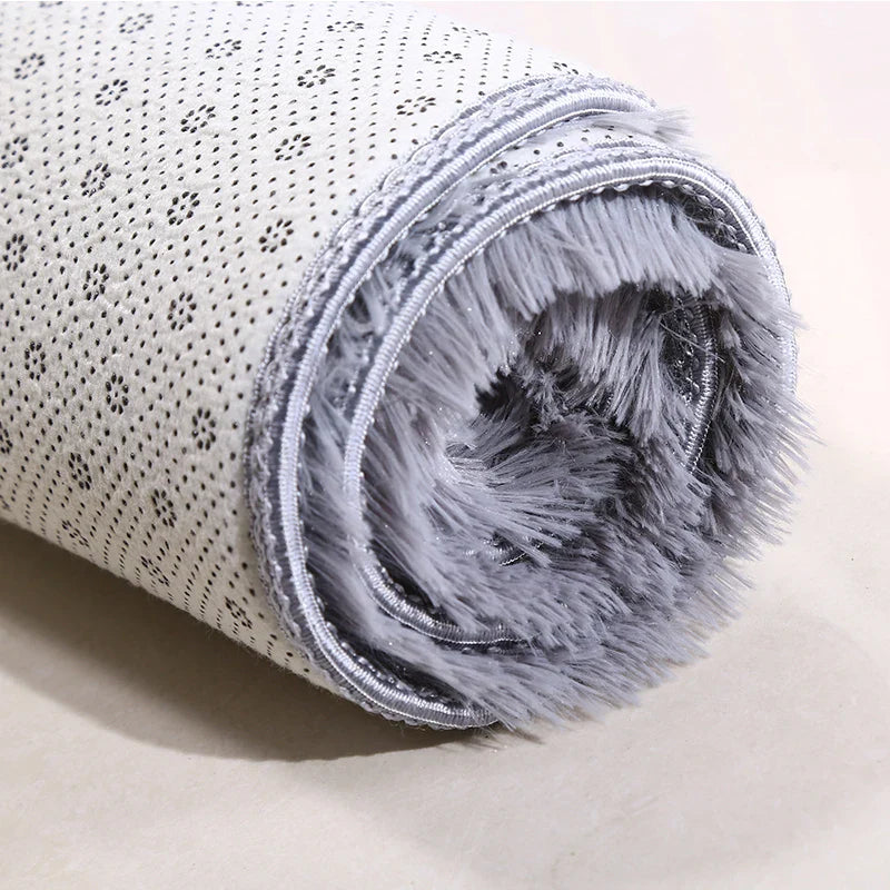 Fluffy Oval Plush Carpet Extra Soft Rug For Living Room ,Sofa Area, Bedroom, Non-Slip Shaggy Floor Mat.