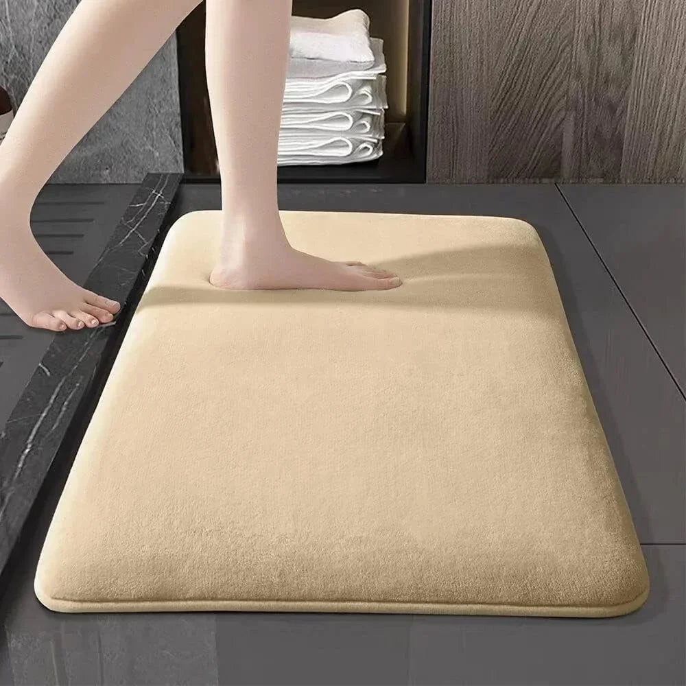 Bath Mat & Bathroom Extra Thick & Soft Memory Foam & Non Slip Super Absorbent Bathroom Rugs Bath Rug for Bathroom Floor