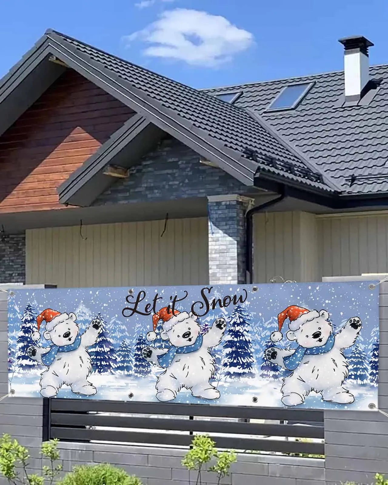 Christmas Snowflakes Decorate banners flags and commemorative days with 4 sizes to choose from customizable product patterns