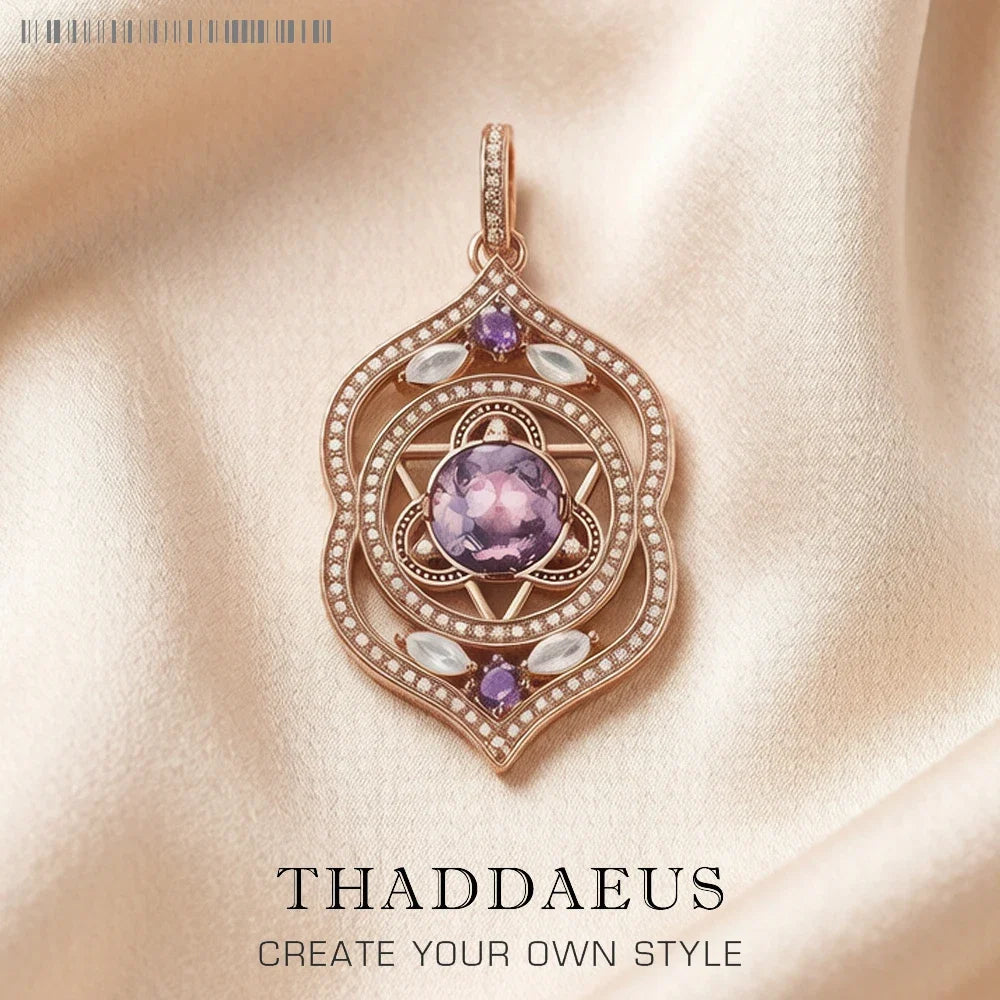 Pendant THIRD-EYE CHAKRA,Brand Fashion Trendy Jewelry Europe Rose Gold Color 925 Sterling Silver Gift For Woman