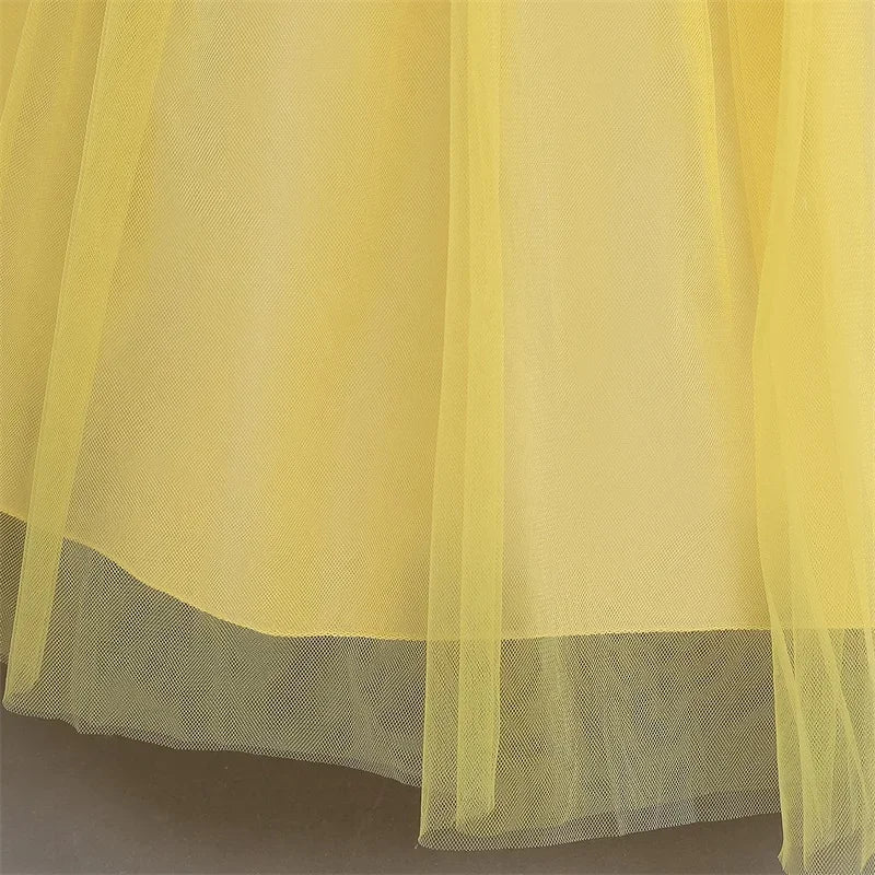 Cinderella Belle Costume for Girls Halloween Disguise Cosplay Rapunzel Princess Dress Baby Christmas Birthday Party Kids Clothes