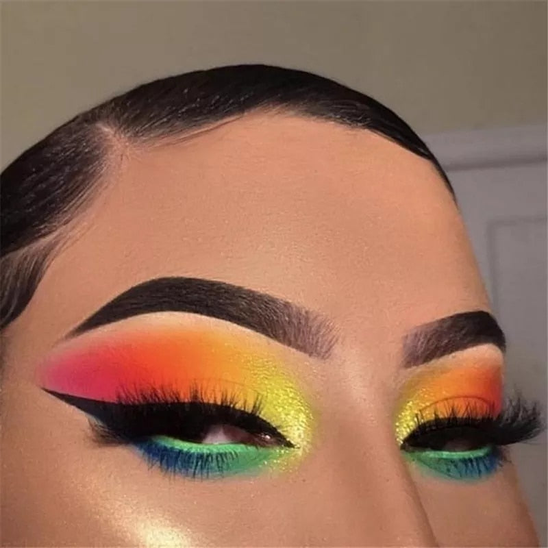 NEW Colors Phosphor Fluorescent Neon Pigment Eye Shadow Makeup Palette Shine Shimmer Shadow Face Body Nail Art  Powder Cosmetics
