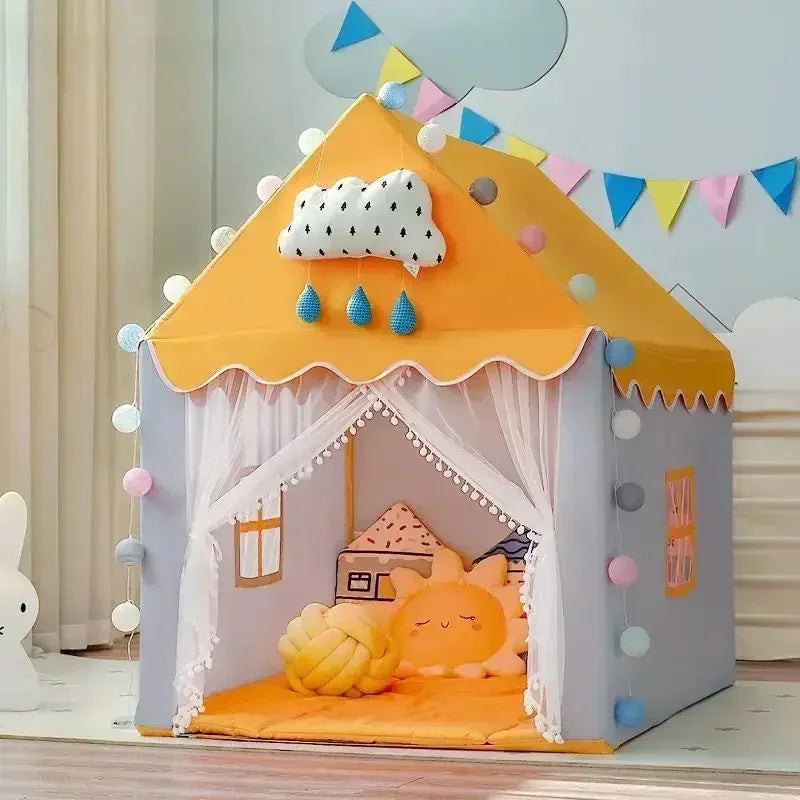 Kids Tent Pink Blue Kid Play House Children Indoor Outdoor Toy House Portable Princess House Children Tent  Christmas Girl Gifts
