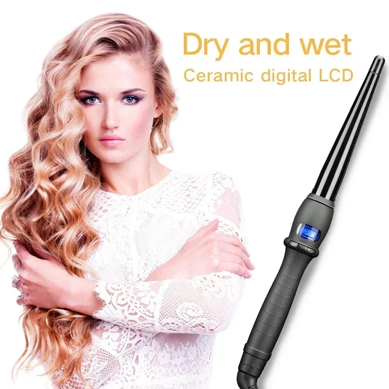 Aofeilei Ceramic Cone Hair Curling Iron Big Waver Electric Curl Hair