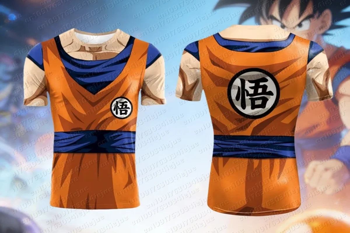 2026 Adult and Children's Dragon Ball Goku Breathable Shirts Cosplay Jerseys Summer Anime 3D Printed Short Sleeved T-shirts Tops