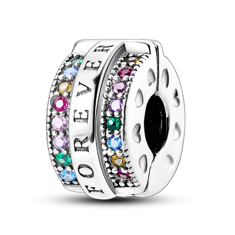2026 Hot Sale Charms Bead 925 Sterling Silver Pink Butterfly Luminous Firefly Dangle Fit Bangle Bracelet Necklace DIY Jewelry