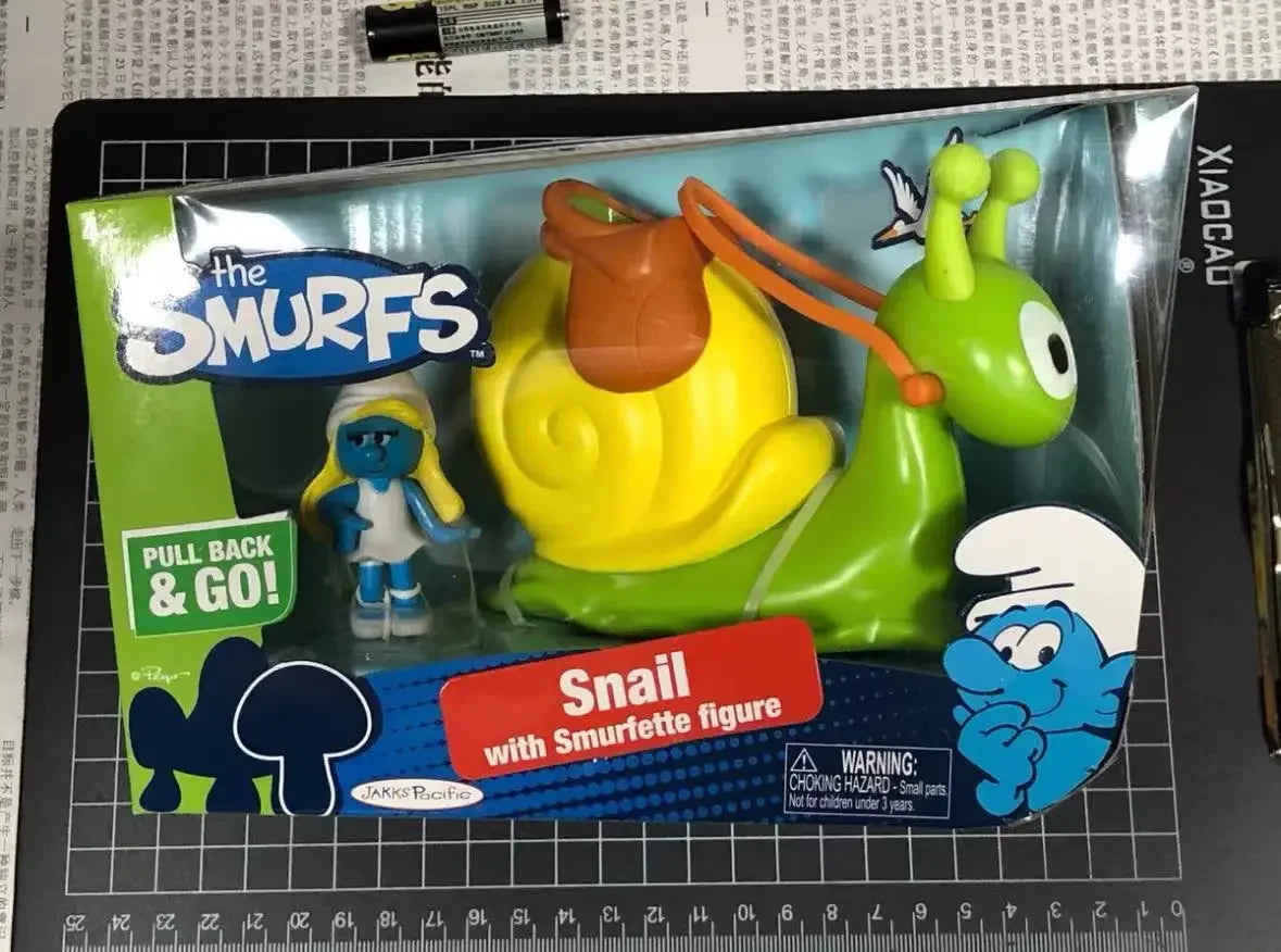 Children Play House Toy Smurf Mushroom House Doll Articulated Movable Nostalgic Animated Hand Puppet Ornaments Nostalgic Toy