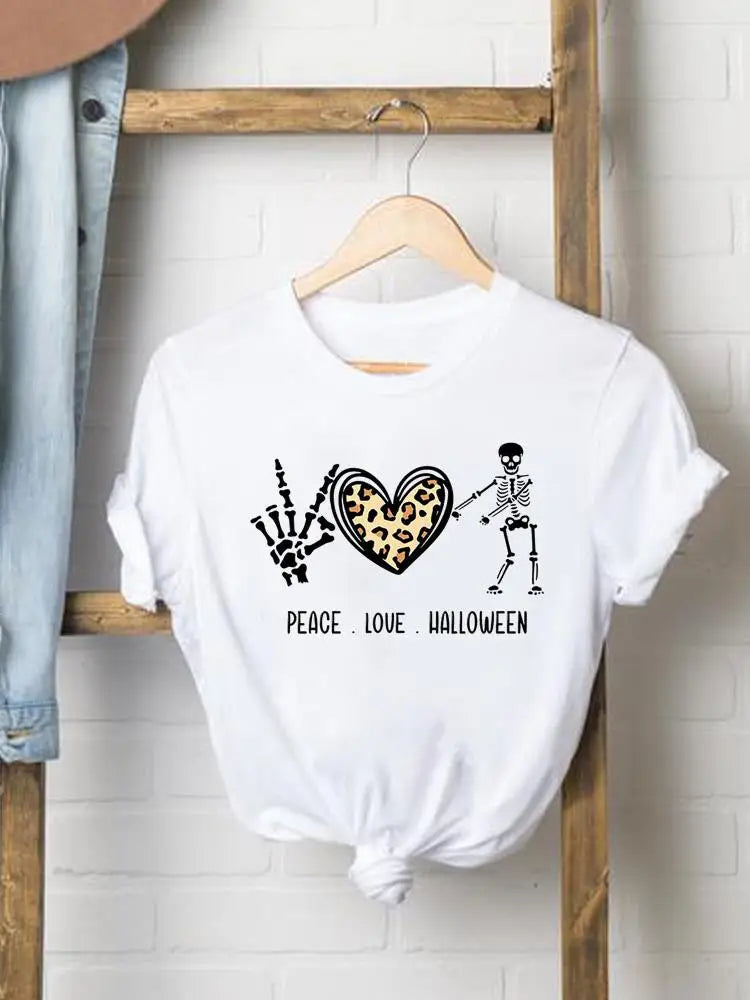 Bee Trend Style Cute Tees Clothes Halloween Thanksgiving Fall Autumn Style T Ladies Clothing Women Graphic Print T-shirts