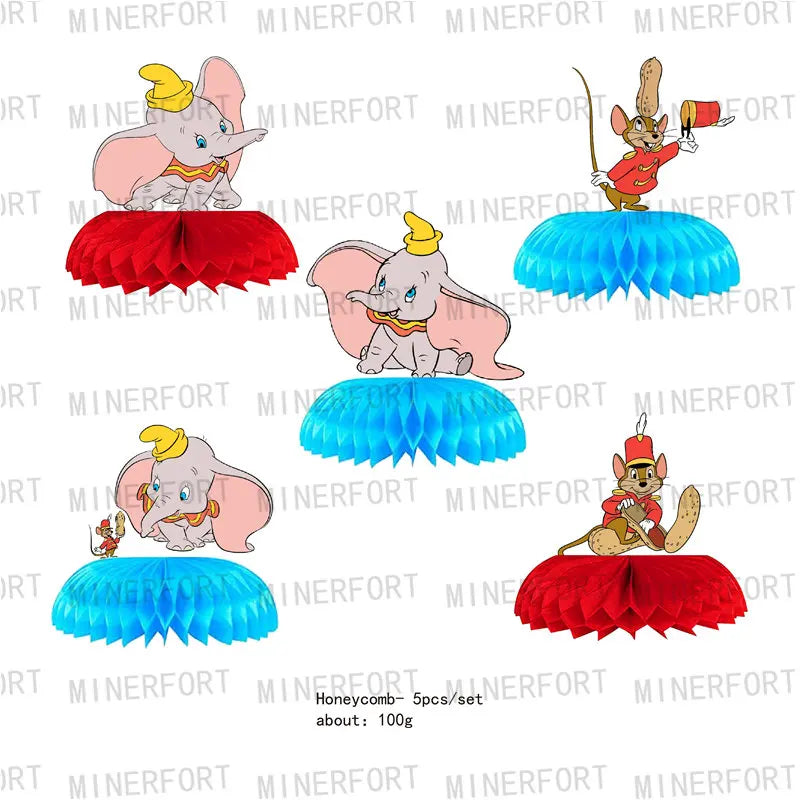 Dumbo Theme Birthday Party Decoration Supplies Tableware Paper Cups Plates Napkins Tablecloth Party Supplies