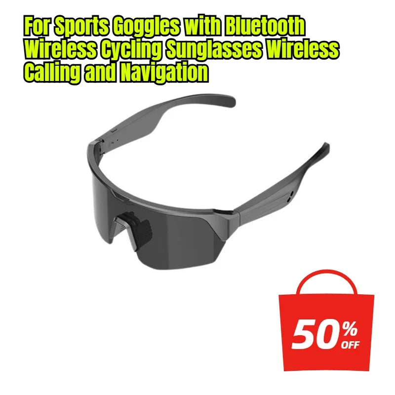 For Sports Goggles with Bluetooth Wireless Cycling Sunglasses Wireless Calling and Navigation