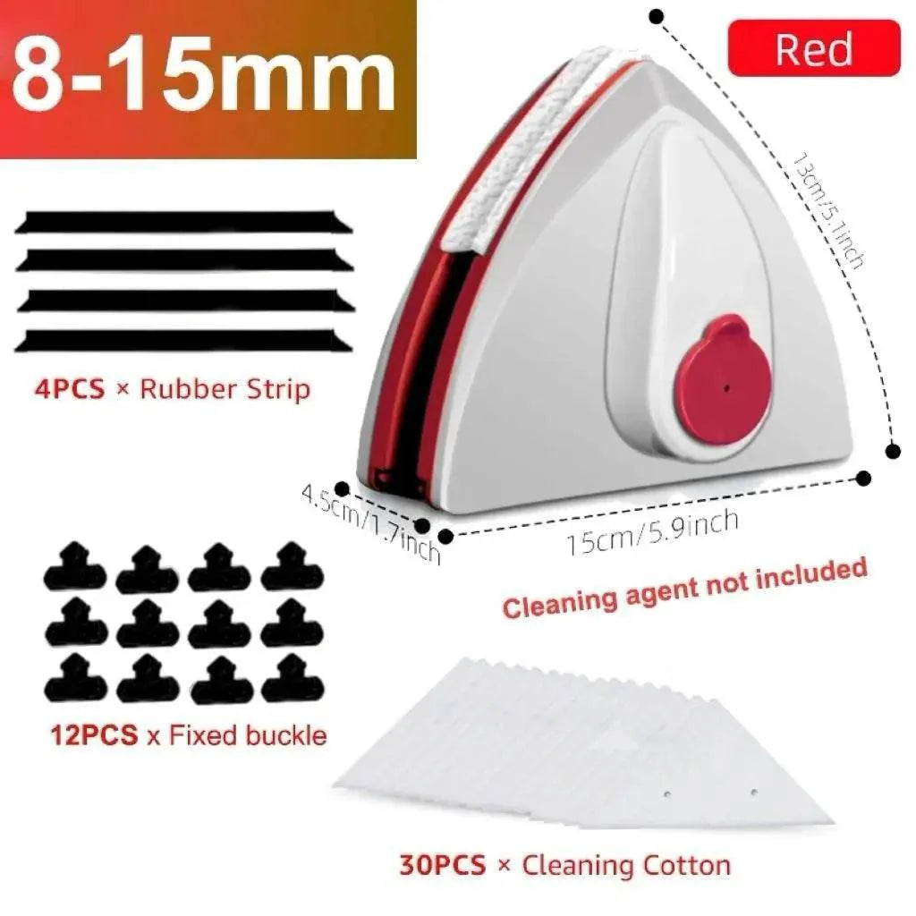 Magnetic Window Cleaner Brush Double-Side Automatic Water Discharge