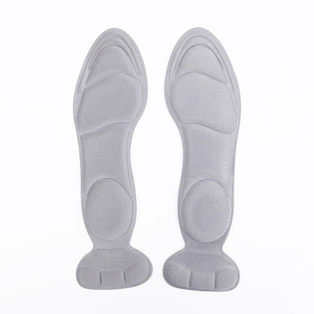 2pcs Women High-heel Shoes Insoles Inserts Heel Post Back Shoes Insoles Breathable Anti-slip Sponge Foot Care Massage Shoe Pads