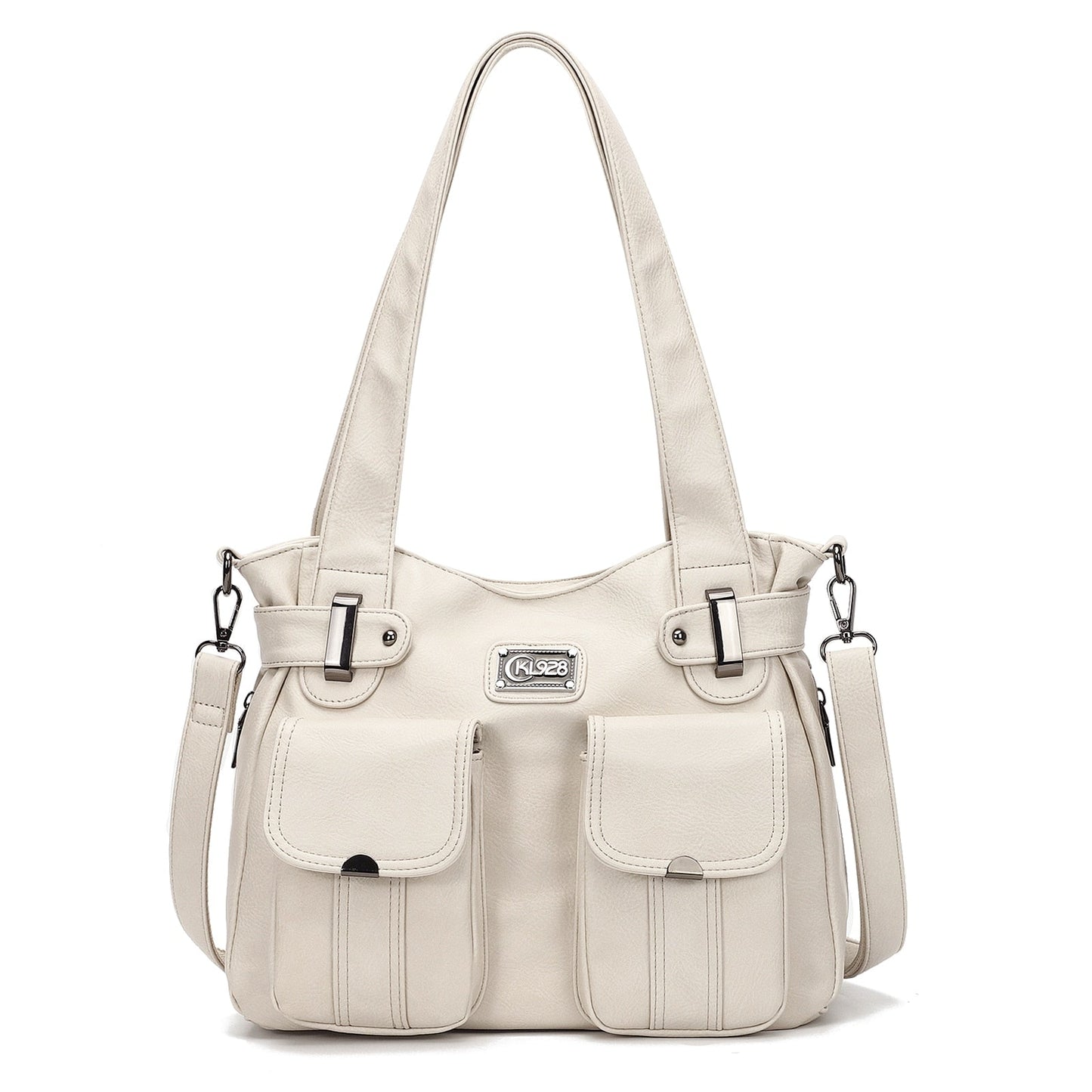 KL928 PU Leather Women Shoulder Bag Luxury Designer Tote Handbags Messenger Crossbody Bags Women's Large Capacity Shoulder Purse