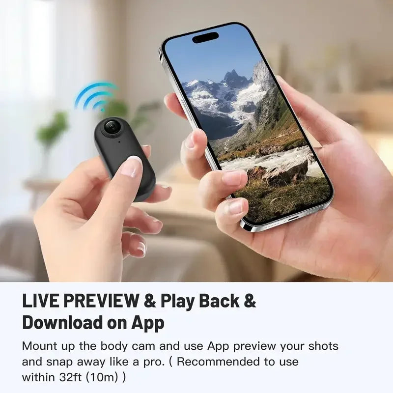 4K HD Motorcycle Mini Recorder Finger WIFI Action Camera Lightweight POV Motorcycle Road Sport Cam Bicycle Vlog Pet Body Camera