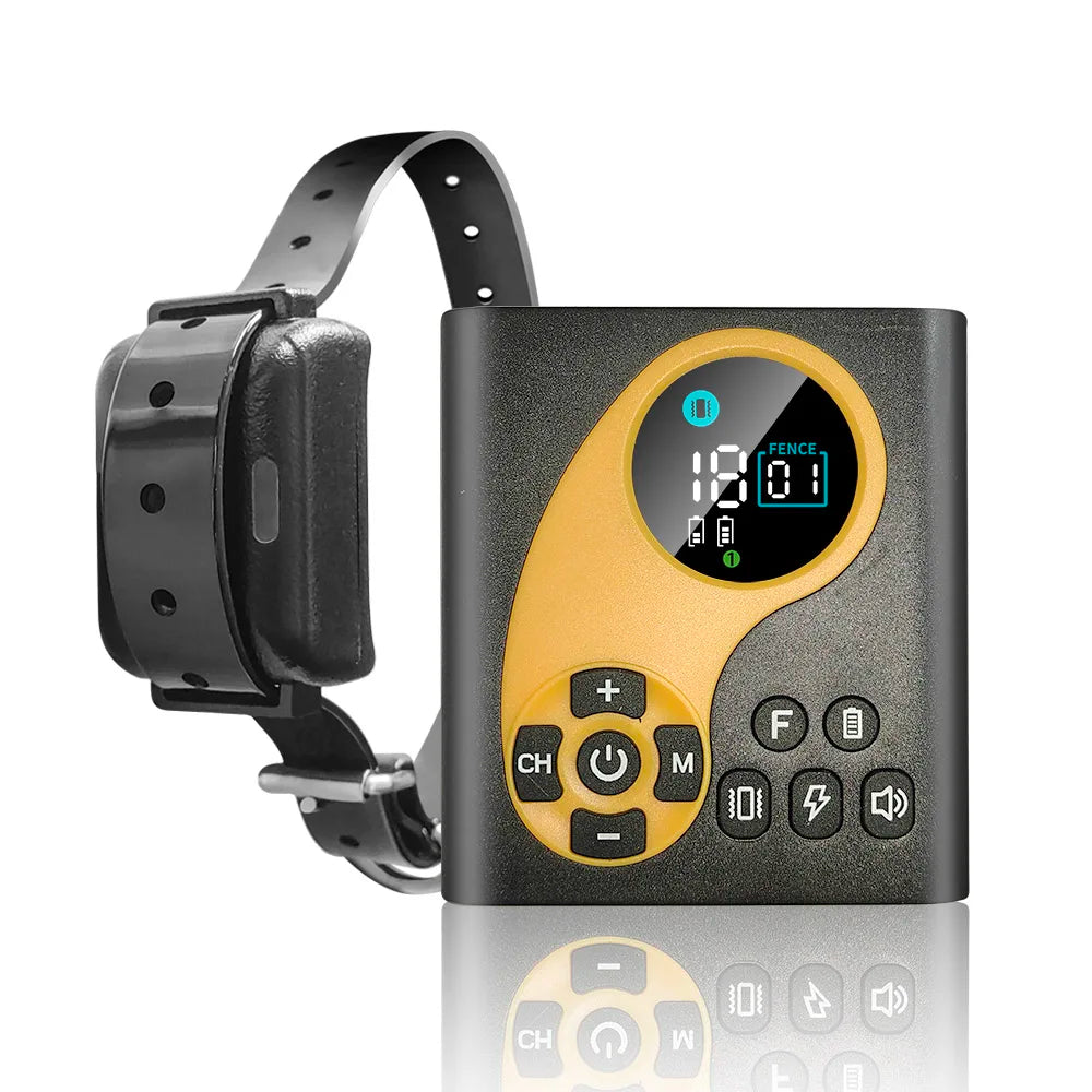 Electric Dog Fence Wireless with Remote Trainer, 2-in-1 Pet Training System, Waterproof Shock Collar for Dogs, Anti-Bark Control