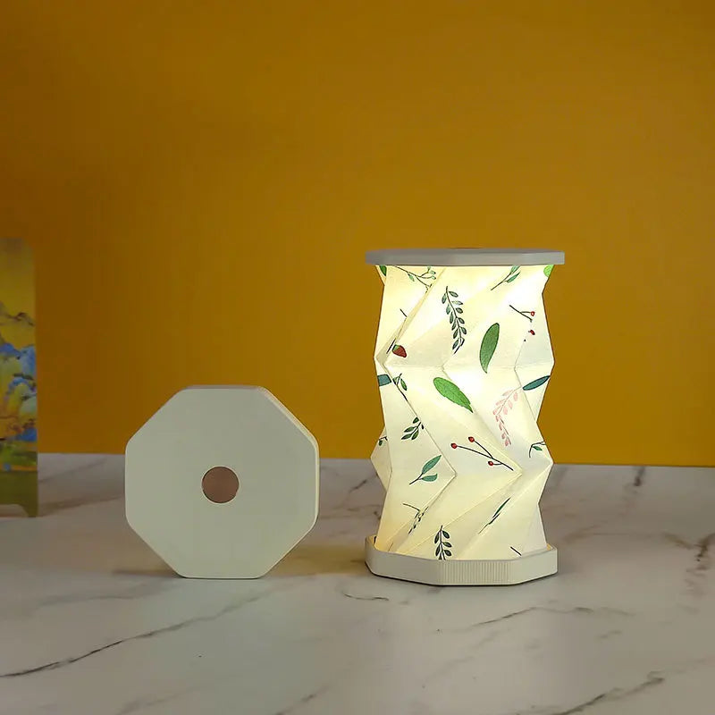 Creative Mini Rotating Light LED Touch Night Light Portable Folding Cultural And Creative Atmosphere Light Holiday Small Gift