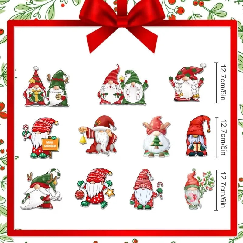 Christmas Themed Magnetic Sticker  3D Christmas Cartoon Magnet Fridge Stickers Soft PVC Magnetic Refrigerator Magnets