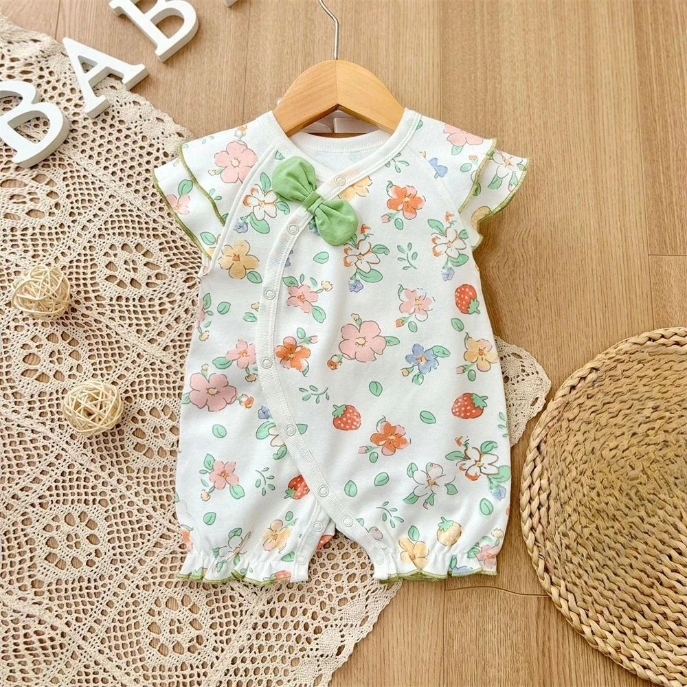 Baby Girl Rompers Summer Short Sleeve Clothing Cotton Girls Onesies