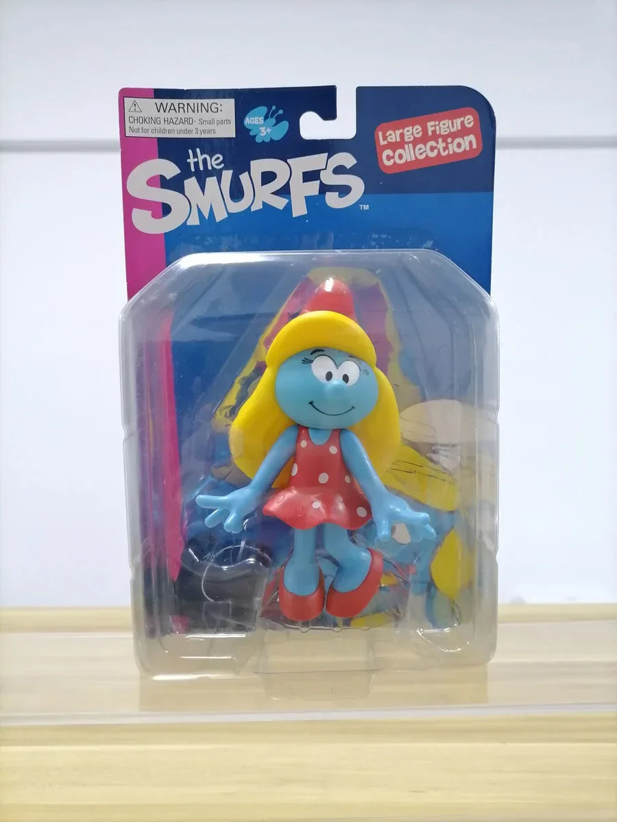 Children Play House Toy Smurf Mushroom House Doll Articulated Movable Nostalgic Animated Hand Puppet Ornaments Nostalgic Toy