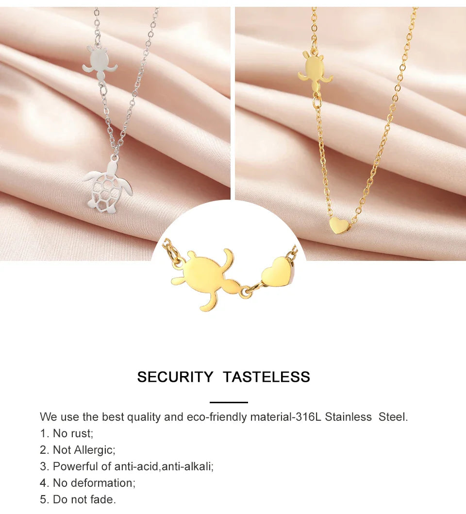 EtherealBe Sea Turtle Pendant Necklace for Women