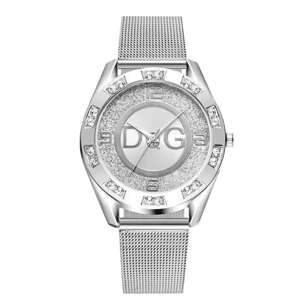 Luxury Brand Women's watches With Diamonds Simple Digital Design Ladies' Quartz Watch Casual Gold Mesh Belt Women Clock Strap