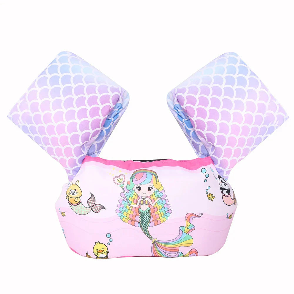 Baby Float Cartoon Arm Sleeve Life Jacket Swimsuit Foam Safety Swimming Training Floating Pool Float Swimming Ring Children Swim