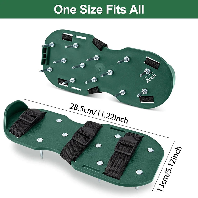 1 Pair Lawn Aerator Shoes for Grass Heavy Duty Spike Shoes with Adjustable Straps for Yard/Garden/Patio Universal Fit Men/Women
