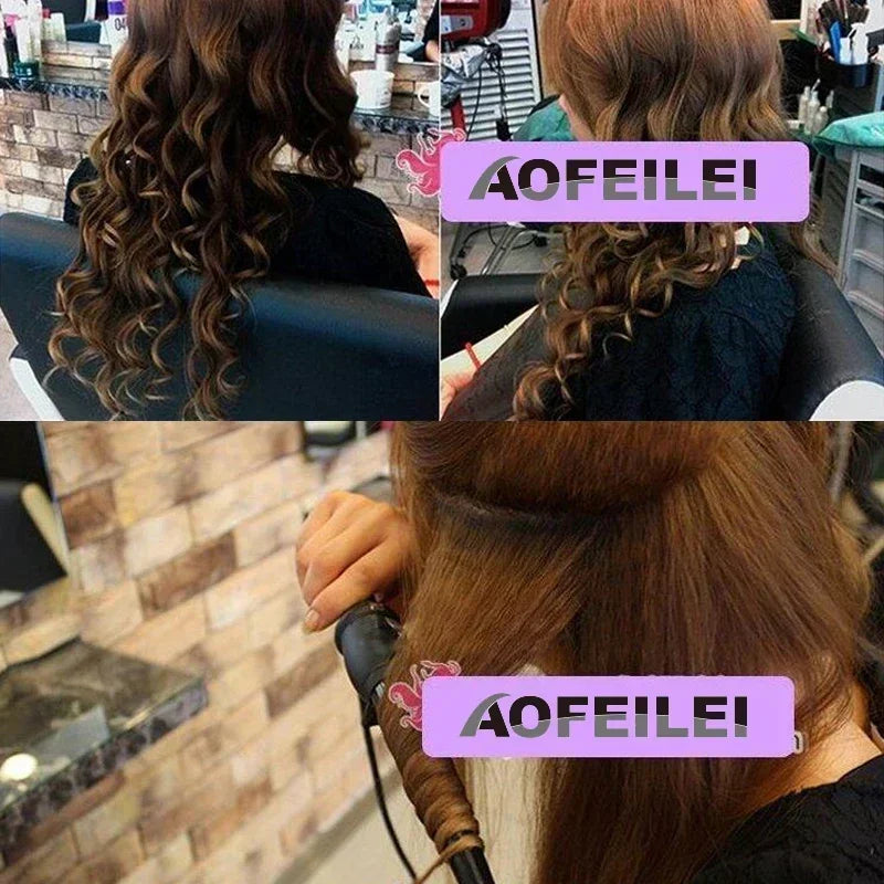 Aofeilei Ceramic Cone Hair Curling Iron Big Waver Electric Curl Hair