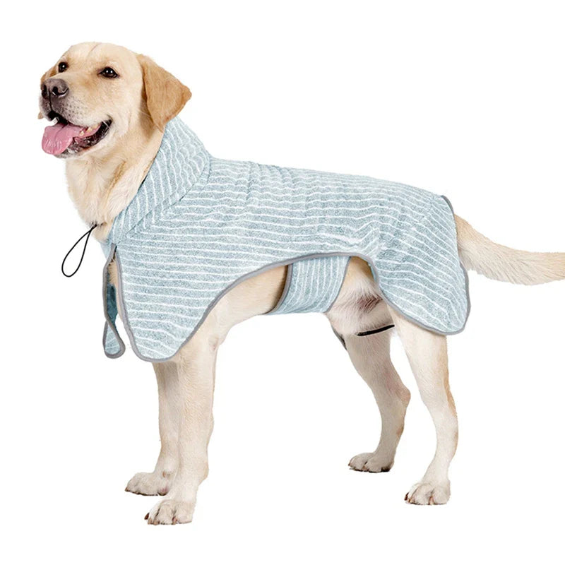 Pet Drying Coat Absorbent Bathrobe Towel for Large Medium Small Dogs Soft Adjustable Fast Drying Moisture Cat Dogs Pet Bath Robe