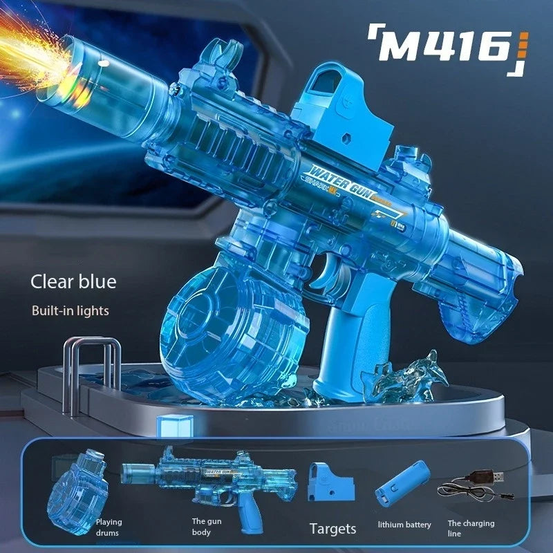 Electric Water Guns For Adults Powerful Squirt Water Large Capacity Automatic Continuous Water Gun Summer Outdoor Toys for Kid
