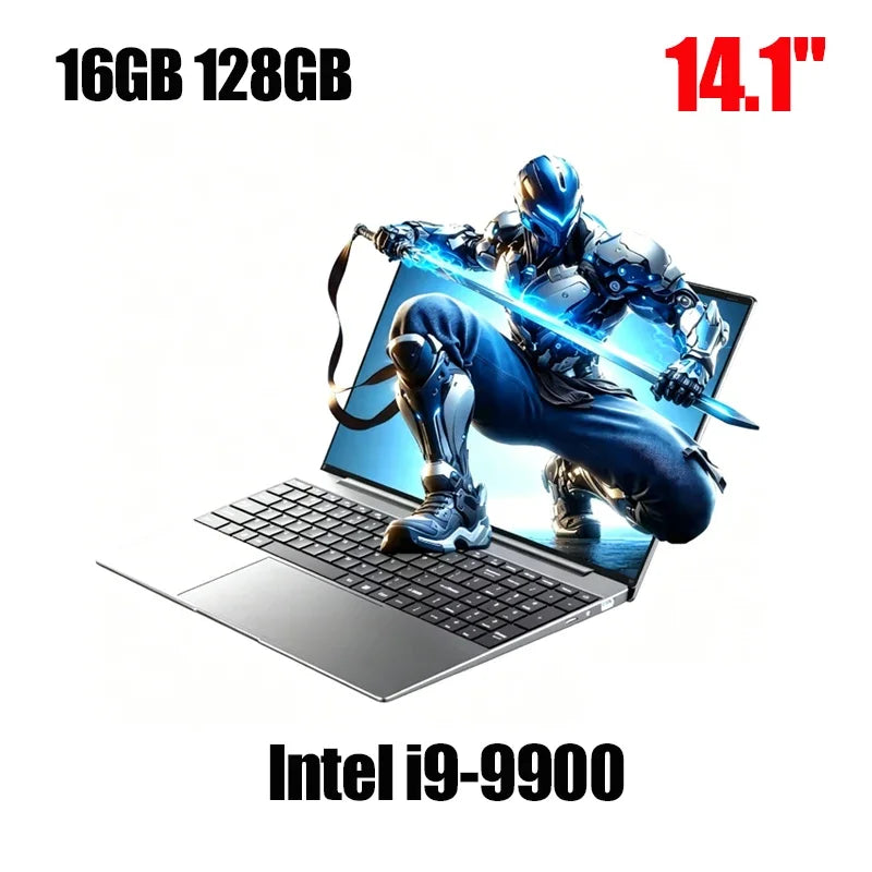 2026 NEW 14.1 Inch Ultra Slim Laptop Intel Core i9 9900 32GB RAM 2TB SSD Windows 11 Gaming Gamer Office Notebook 1920x1080 Max